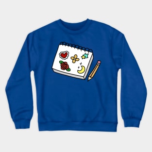 Sketch Pad and Pencil Crewneck Sweatshirt